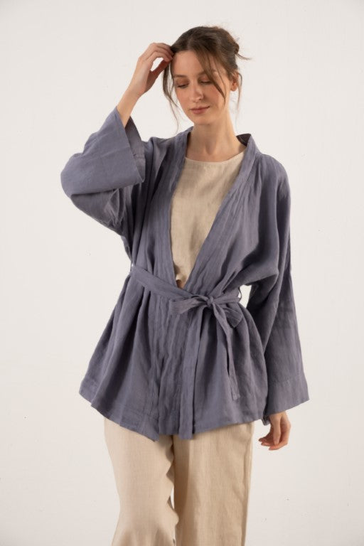 Saf Keten Kimono