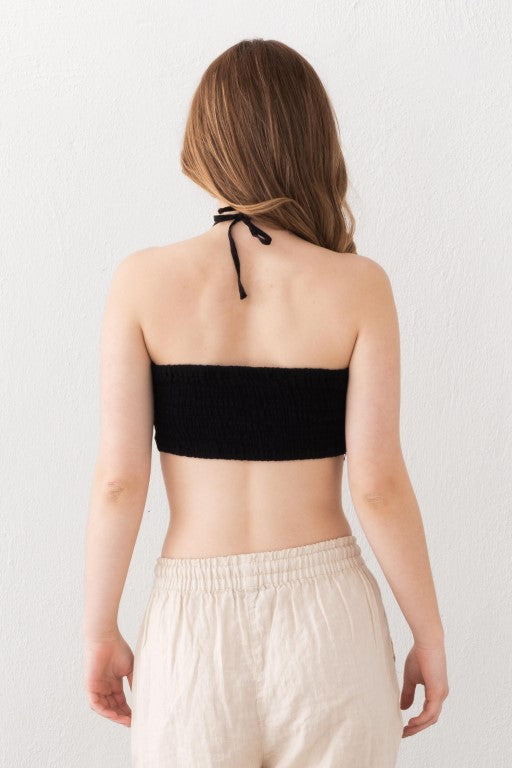 Sırtı Lastikli Crop Top