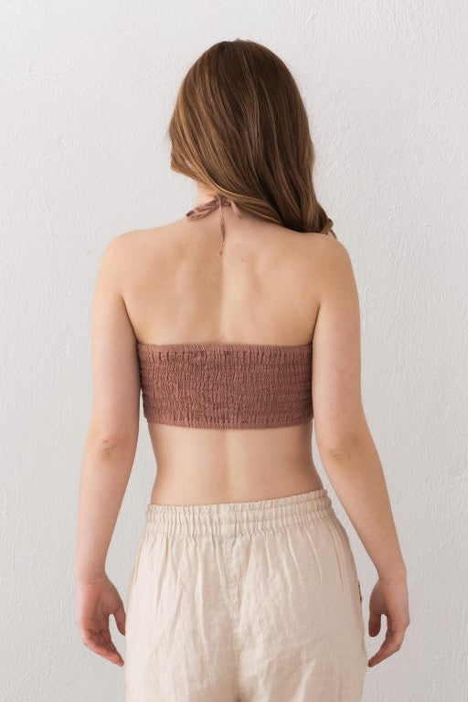 Sırtı Lastikli Crop Top