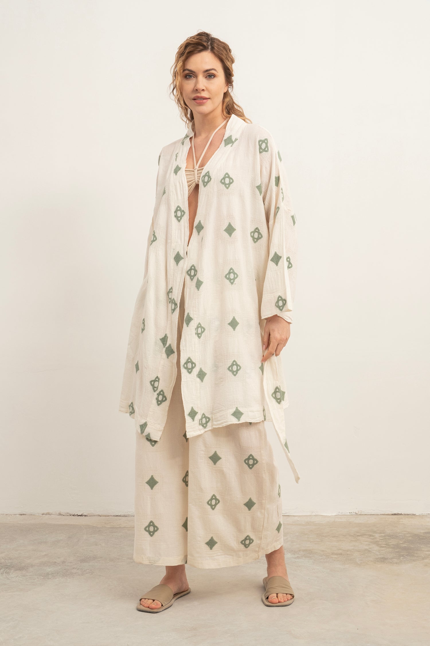 Bordürlü Kimono