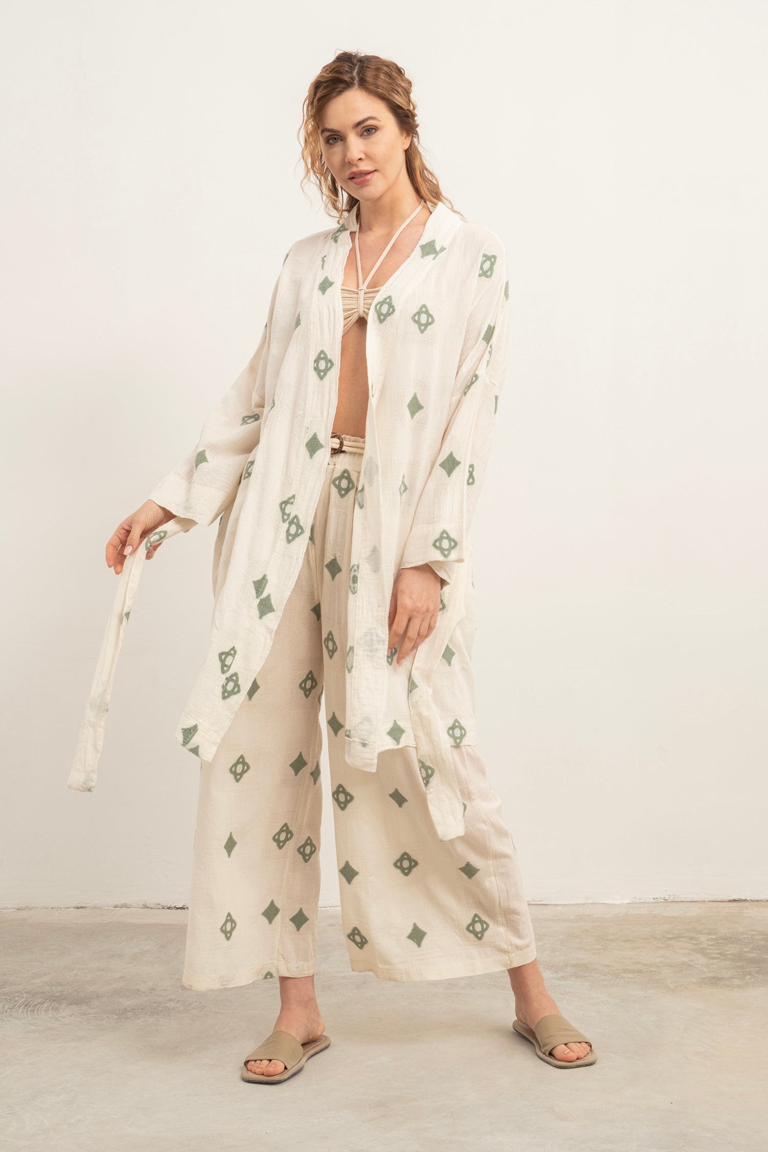 Bordürlü Kimono