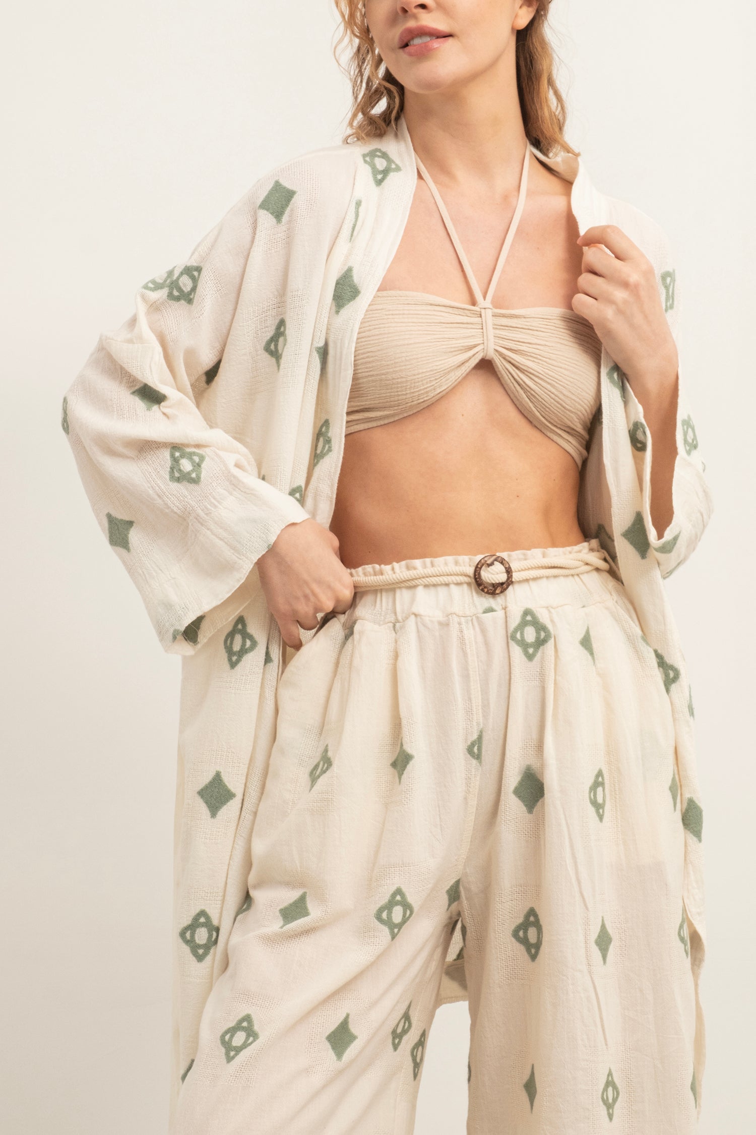 Bordürlü Kimono