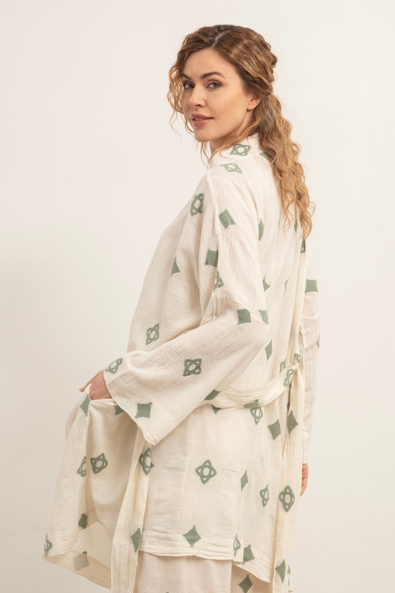 Bordürlü Kimono